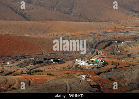 View of the Valle de Santa Ines from the Mirador Morro Velosa viewpoint, Betancuria, Fuerteventura, Canary Islands, Spain, Euro Stock Photo