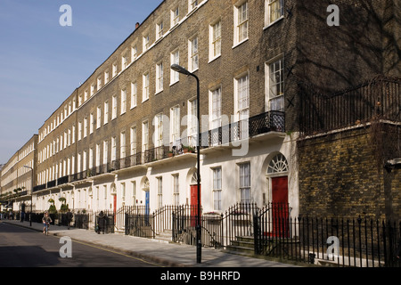 Terraced housing in central London Stock Photo