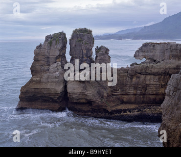 Pancake Rocks a rock formation in Paparoa National Park, South Island ...