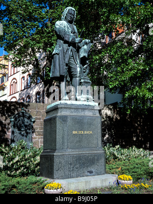 Memorial to Johann Sebastian Bach, Bachhaus house, Eisenach, Thuringia, Germany Stock Photo