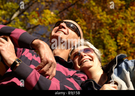 Relaxed old-aged couple Stock Photo