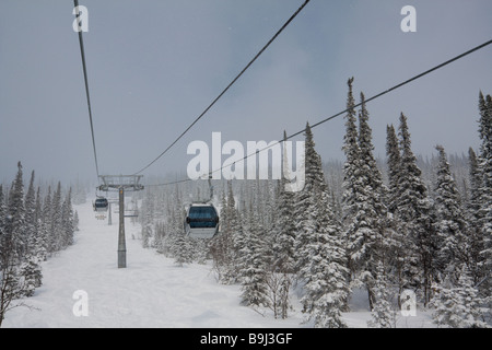 Ski lift to top of the mountain Stock Photo