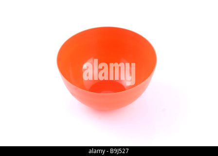 Empty plastic bowl isolated against a white background Stock Photo