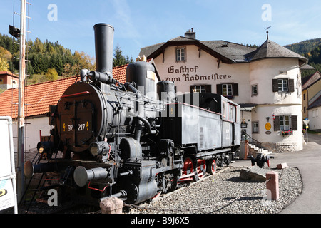 Old steam engine in Vordernberg, steirische Eisenstrasse Scenic Route, Styria, Austria, Europe Stock Photo