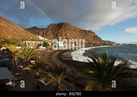 Beach in La Playa, Valle Gran Rey, La Gomera, Canaries, Canary Islands, Spain, Europe Stock Photo