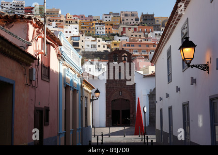 Alley in the historic centre, Nuestra Senora de la Asunción Church, San Sebastián de la Gomera, Canary Islands, Spain, Europe Stock Photo
