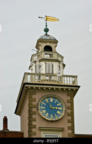 Clock tower and turret on grade 1 listed building that is Bruce Castle museum in bruce castle Park tottenham London UK Stock Photo