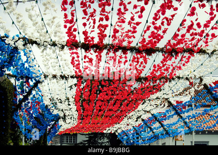 Brightly coloured wedding decorations in Madeira Stock Photo
