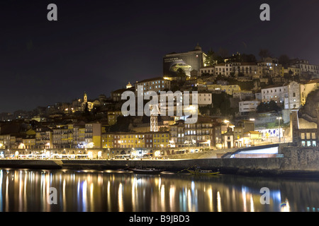 The historic centre of Porto with the Ribeira Quay, Rio Duoro River, Porto, UNESCO World Cultural Heritage Site, Portugal, Euro Stock Photo