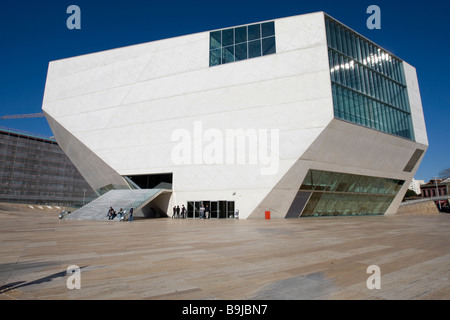 Casa Da Musica, House of Music, opera house finished in 2005, designed by dutch architect Rem Koolhaas, Porto, UNESCO World Cul Stock Photo