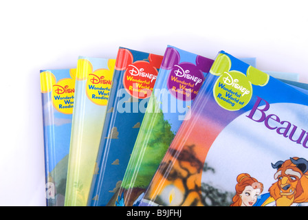 Close up of a collection of Walt Disney children books Stock Photo