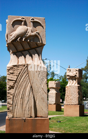 goondiwindi sculptures Stock Photo