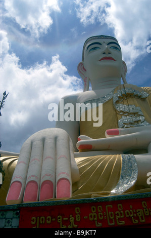 big sitting buddha pyay pagoda burma myanmar Stock Photo