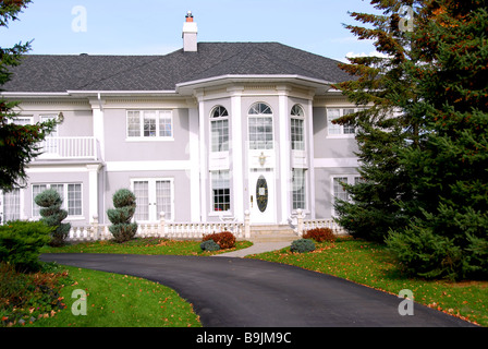 Beautiful mansion in grey and white color Stock Photo