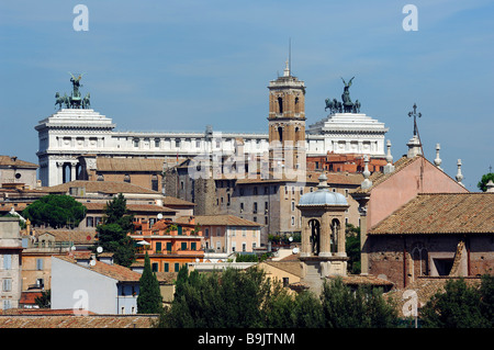 Italy, Lazio, Rome, general view with Monument to Vittorio Emanuele II in the background Stock Photo