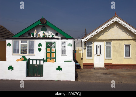 Residential properties, Jaywick near Clacton-on-Sea, Essex, UK. Stock Photo