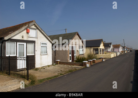 Residential properties, Jaywick near Clacton-on-Sea, Essex, UK. Stock Photo