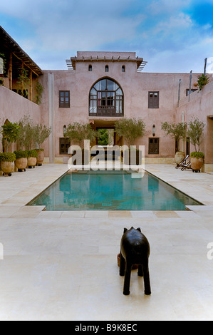 Morocco Marrakesh Riad Caravanserai Stock Photo