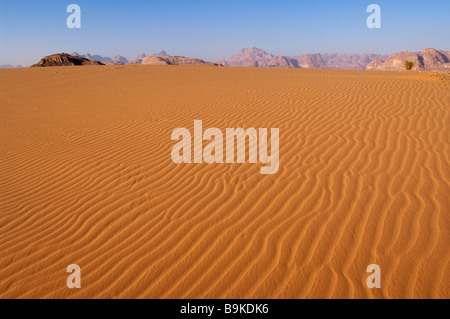 Jordan, Wadi Rum, sand ripple marks Stock Photo