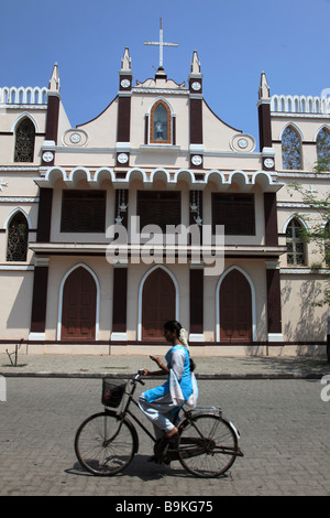 India Puducherry Pondicherry St Louis de Gonzague Convent Stock Photo