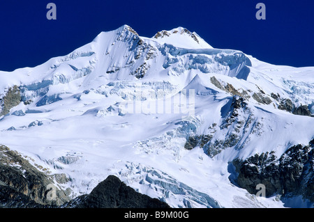 Bolivia, La Paz department, Real Cordillera, Huayna Potosi (6088 m), summit Stock Photo