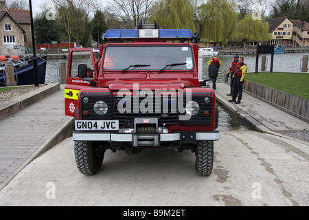 river medway fire engine service emergency equipment simulation training water vehicle Stock Photo