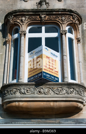 To Let office and retail space in ornate building in Devizes Stock Photo