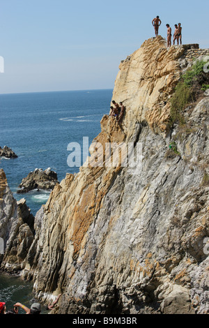 Acapulco Mexico Pacific Ocean cliff divers Stock Photo