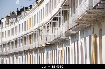 Georgian terraced houses Royal York Cresent Clifton Bristol Stock Photo