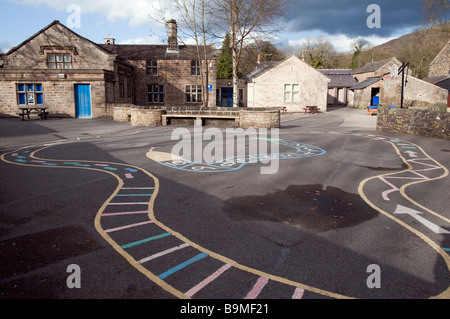 Schoolyard and playground markings Stock Photo