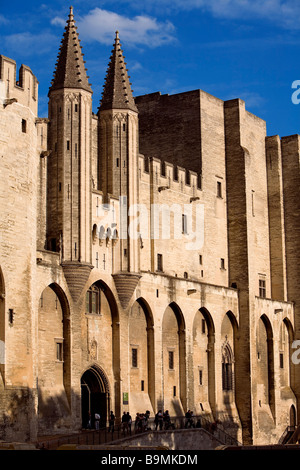 France, Vaucluse, Avignon, Palais des Papes classified as World Heritage by UNESCO Stock Photo