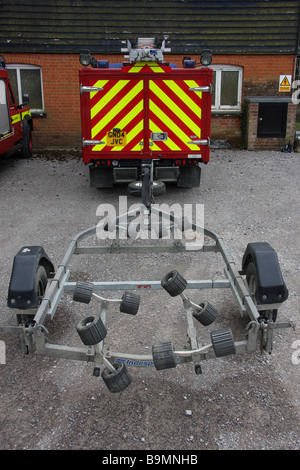 river medway fire engine service emergency equipment simulation training water vehicle Stock Photo