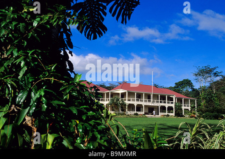 South Pacific Ocean, Samoan Archipelago, Upolu Island, town of Apia, Villa Vailima, Robert Louis Stevenson 's home Stock Photo