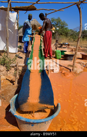 Senegal, Tambacounda region, near Kedougou, gold digger village Stock Photo