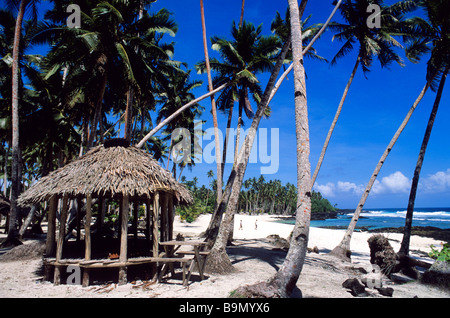 South Pacific Ocean, Samoan Archipelago, Upolu Island, Western Coast, the beach where Return to paradise was shot with Gary Stock Photo