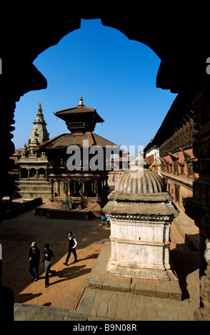 Nepal, Kathmandu Valley, classified as World Heritage by UNESCO, Bhaktapur, Durbar Square Stock Photo