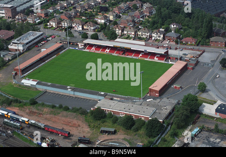 Aerial view of Aggborough stadium Kidderminster Harriers Football Club ...