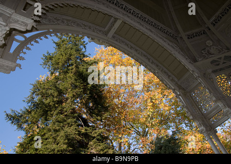 Karlovy vary fretwork collonade roof view. Czech republic. Stock Photo
