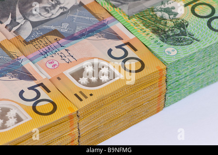 A$50,000 Aus $50,000 fifty thousand Australian dollars Stock Photo