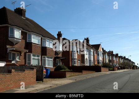 Residential street, Ipswich, Suffolk, UK. Stock Photo