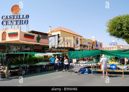 Saturday market, Caleta de Fuste, Fuerteventura, Canary Islands, Spain Stock Photo