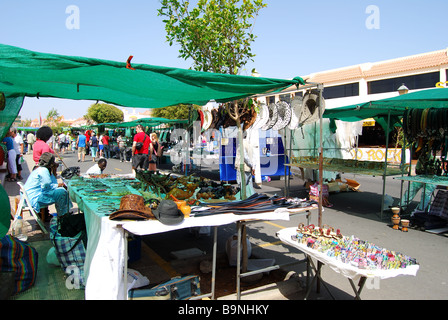 Saturday market, Caleta de Fuste, Fuerteventura, Canary Islands, Spain Stock Photo