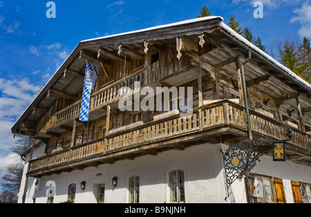 winterland winter snow landscape BAVARIA wildbad kreuth bad old bath GERMANY travel sightseeing mountains alpes winter snow alps Stock Photo