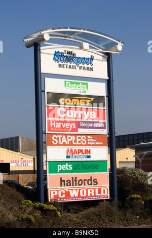 Blackpool Retail Business Park Lancashire Stock Photo