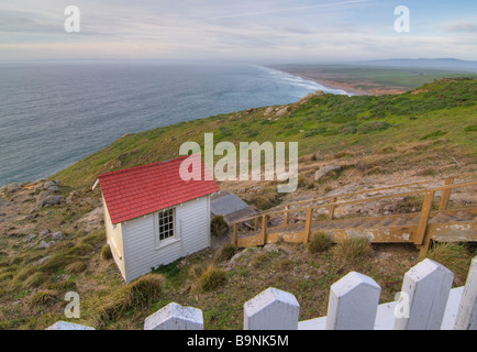 Small outbuilding above the Point Reyes National Seashore Stock Photo