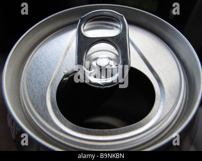 Top of ring pull drinks can Stock Photo