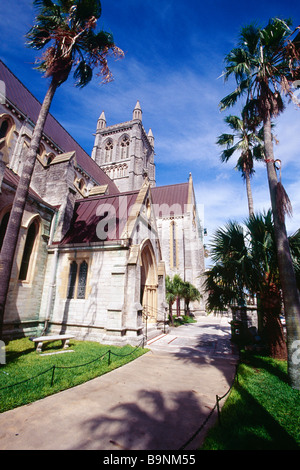 View of a Cathedral Cathedral of the Most Holy Trinity Hamilton Bermuda Stock Photo