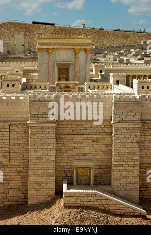 Scale model of ancient Jerusalem from second Temple period on grounds of Israel National Museum Stock Photo