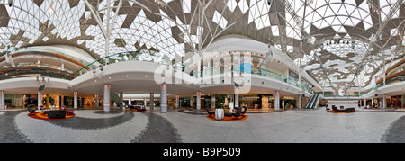 360 Degree panorama of the interior of the Westfield Shopping Centre in Shepherds Bush West London Stock Photo
