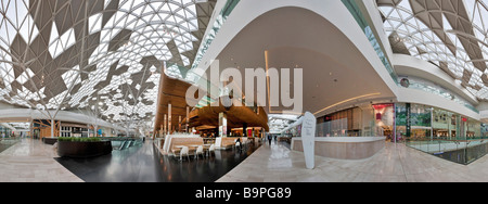 360 Degree panorama of the interior of the Westfield Shopping Centre in Shepherds Bush West London Stock Photo